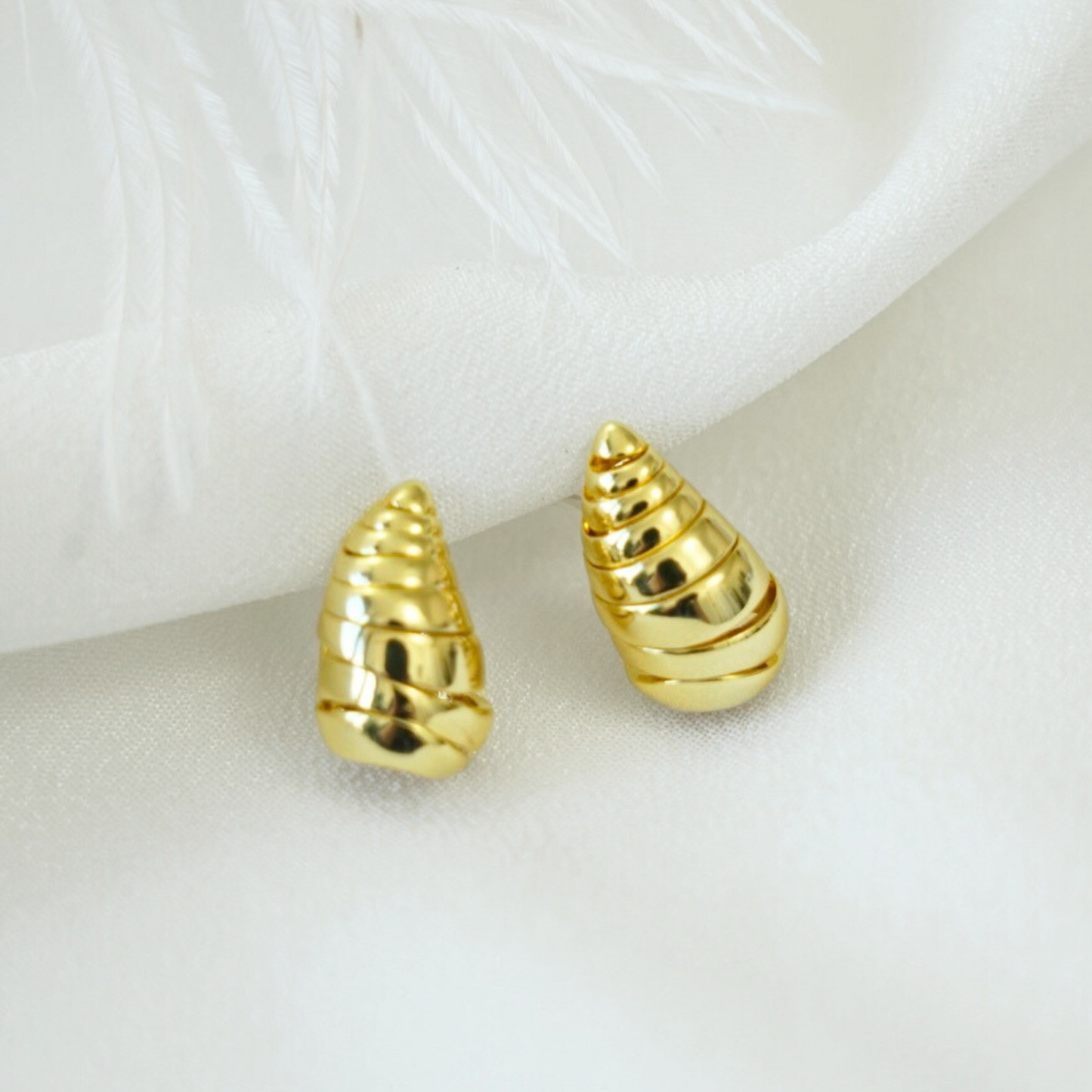 Twisted Croissant Chic Clip On Earrings, Gold & Sliver