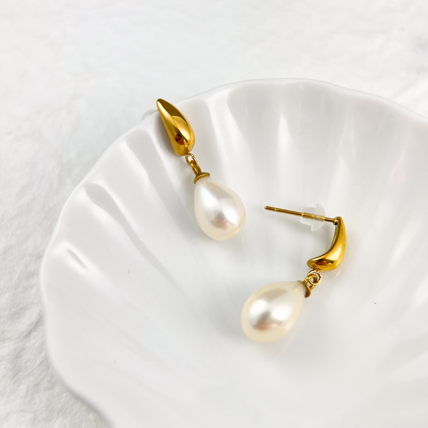 Teardrop Baroque Pearl Earrings