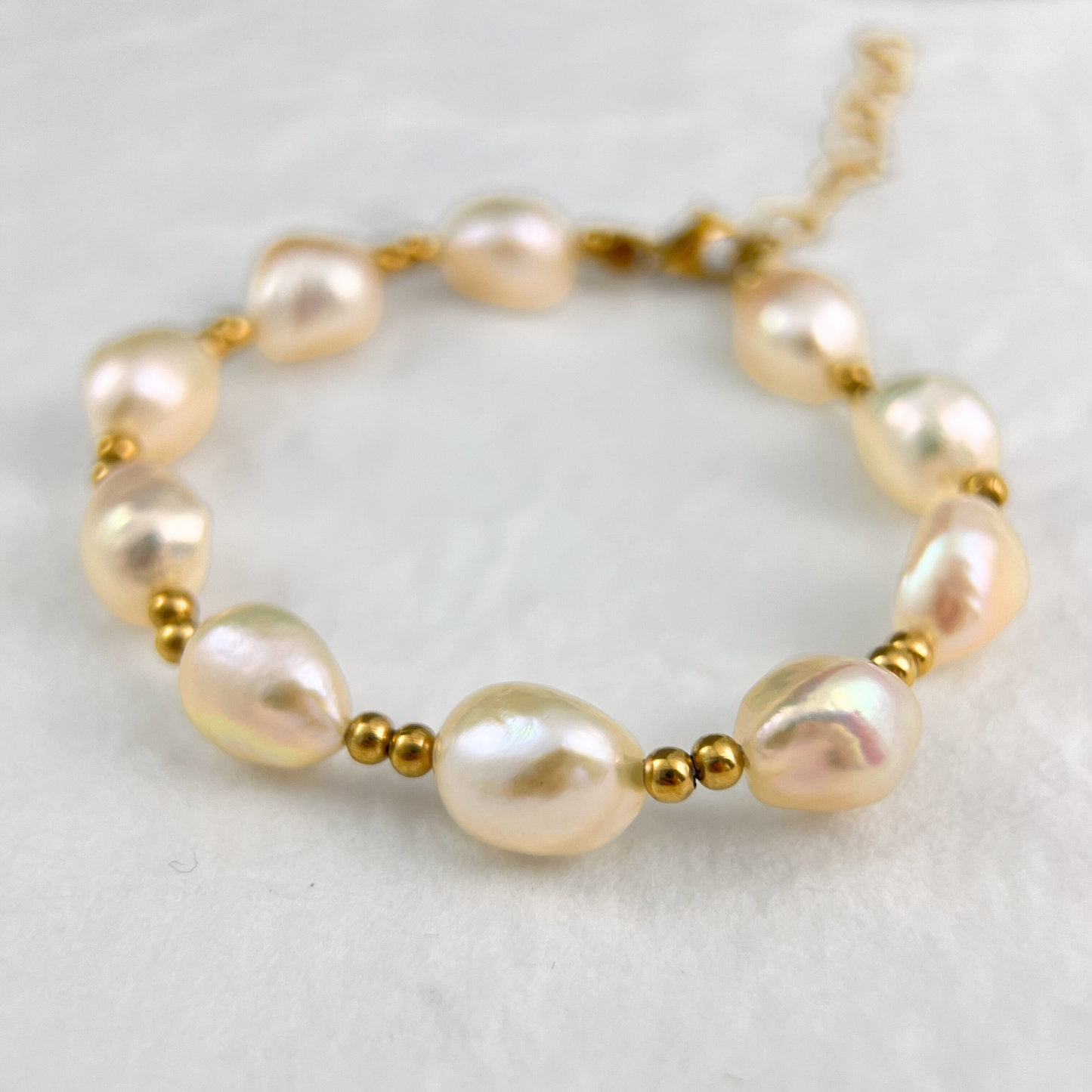 Natural Gold Pearl Bracelet