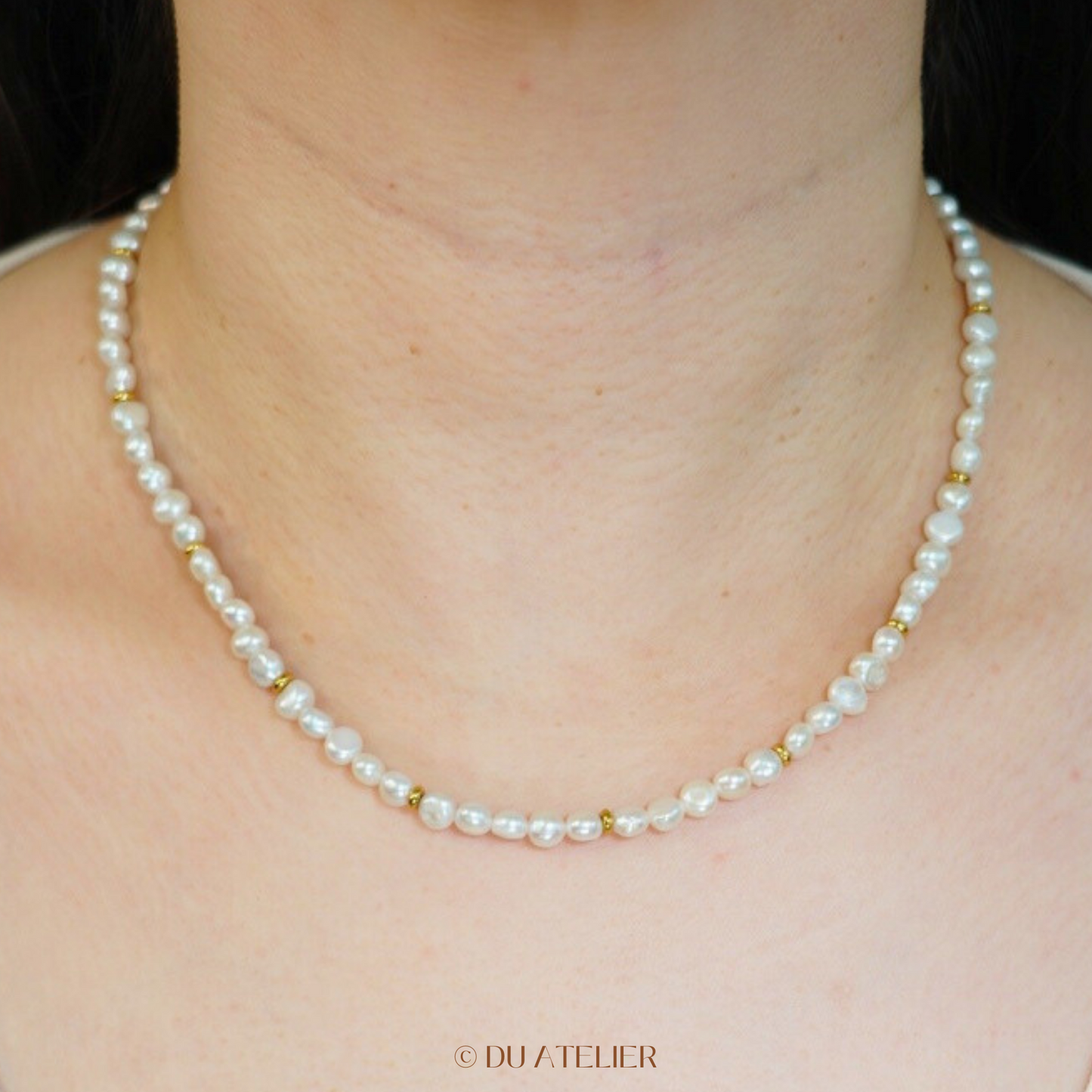 Minimalist Natural Pearl Necklace