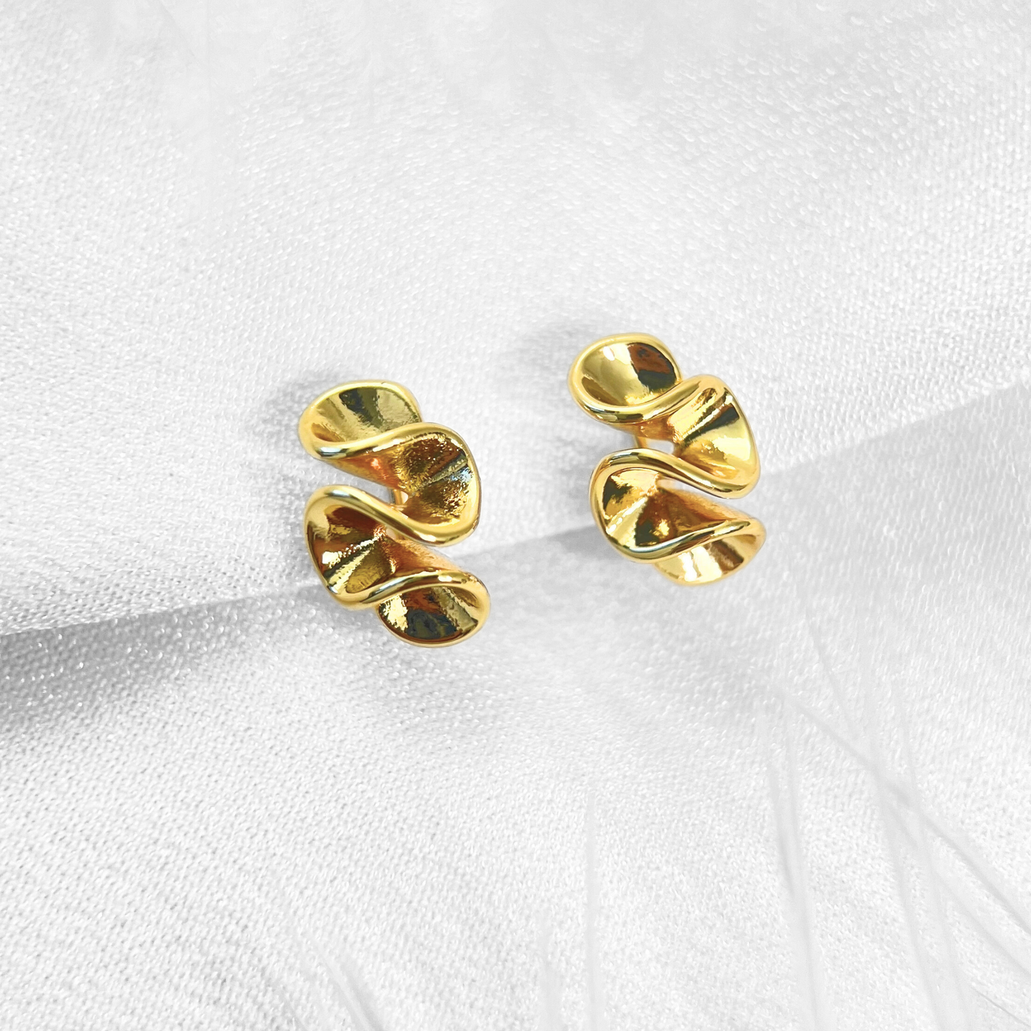 Chic Irregular Plated Clip On Earrings