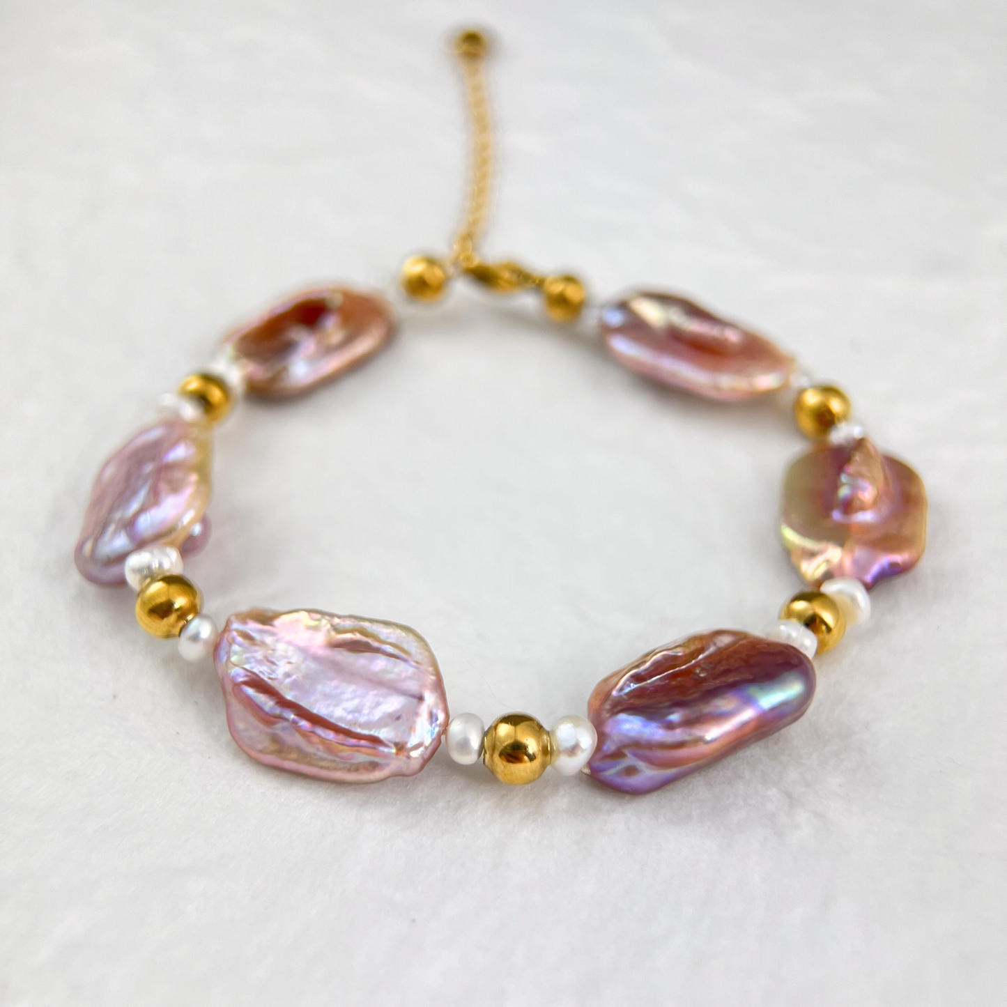 Natural Purple Baroque Pearl Bracelet