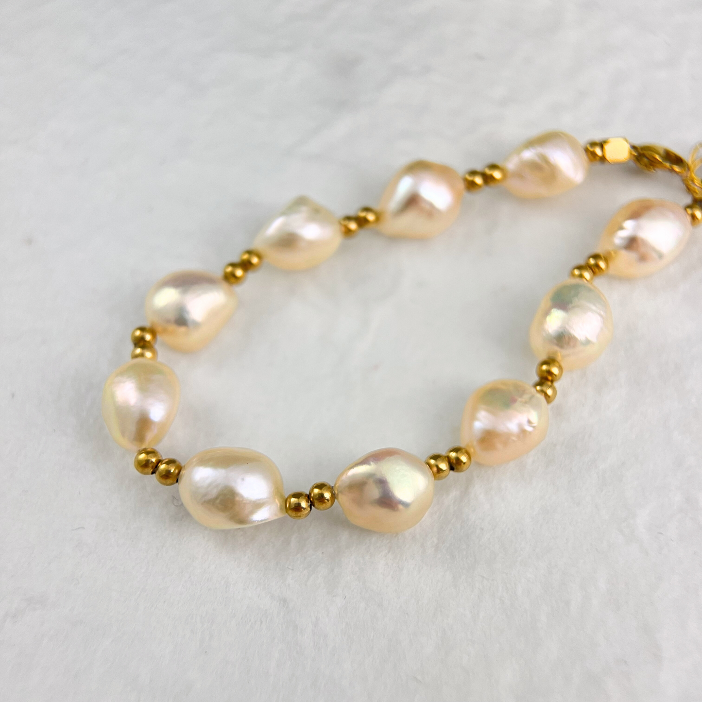 Natural Gold Pearl Bracelet