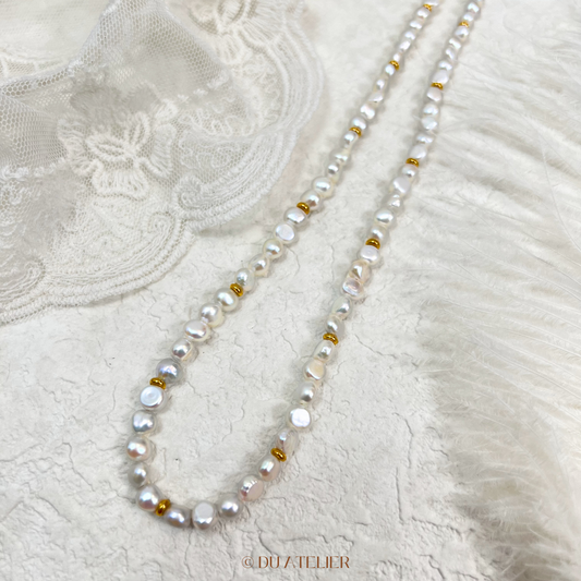 Minimalist Natural Pearl Necklace