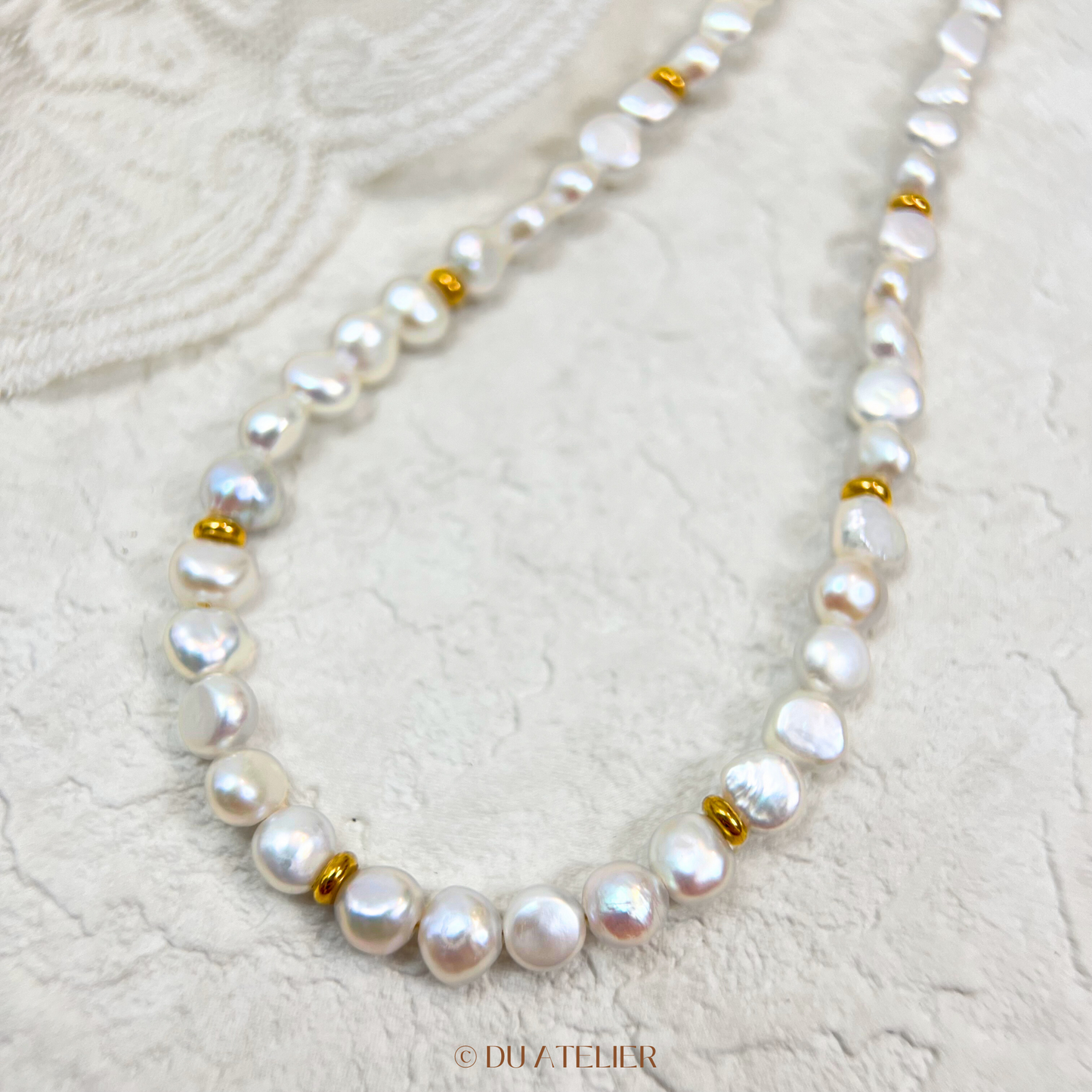 Minimalist Natural Pearl Necklace