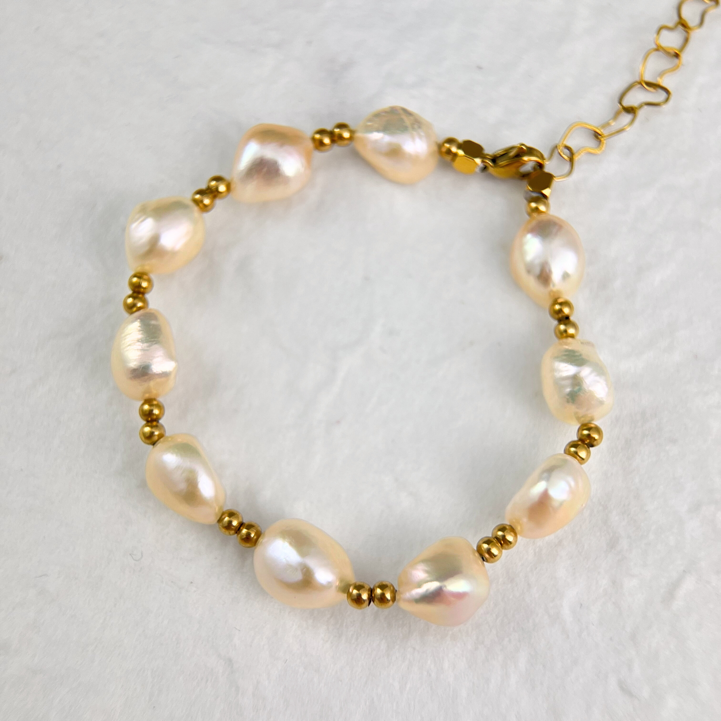 Natural Gold Pearl Bracelet