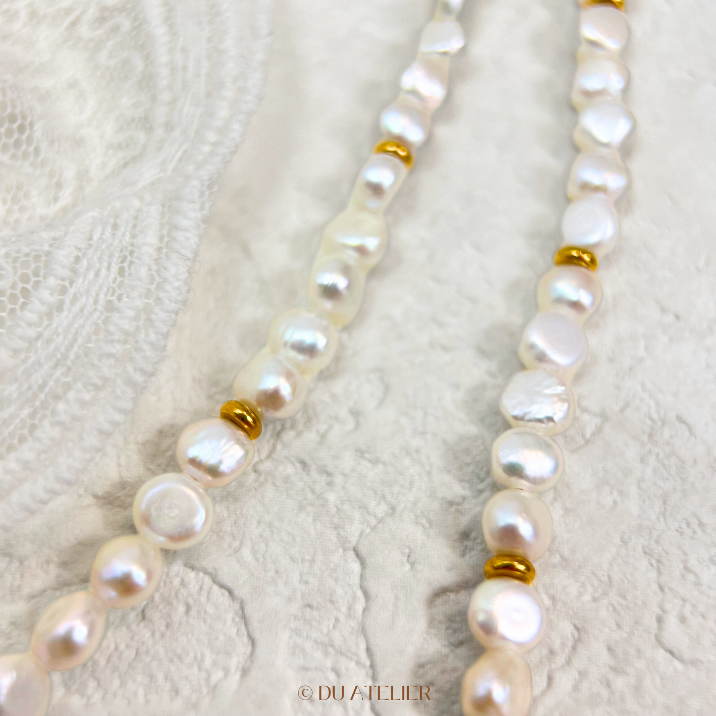 Minimalist Natural Pearl Necklace