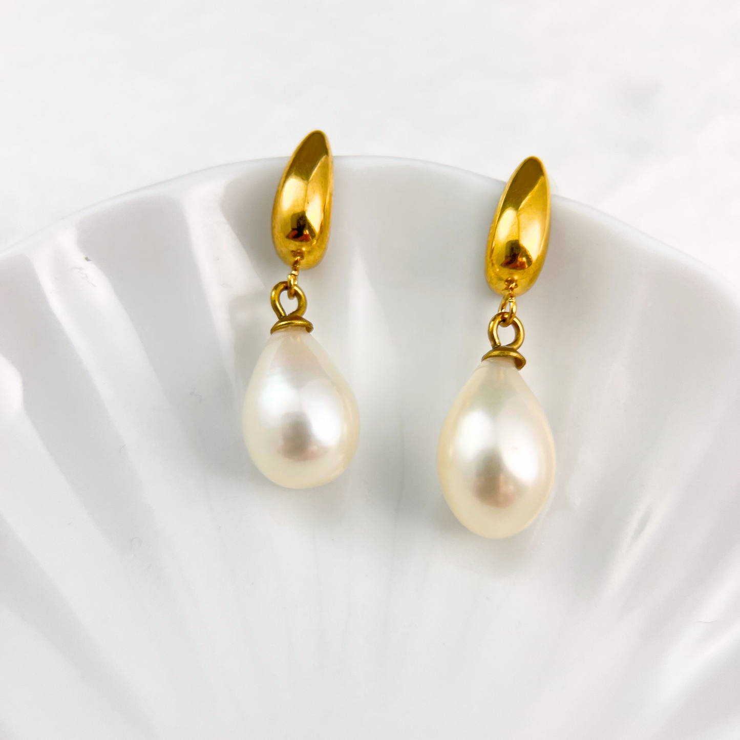 Teardrop Baroque Pearl Earrings