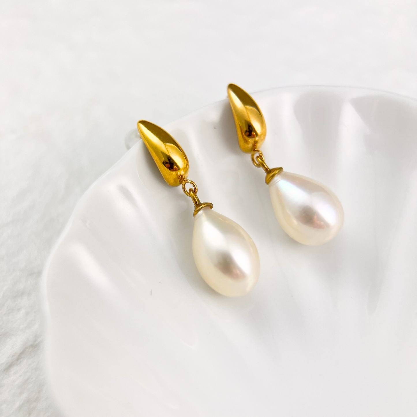 Teardrop Baroque Pearl Earrings