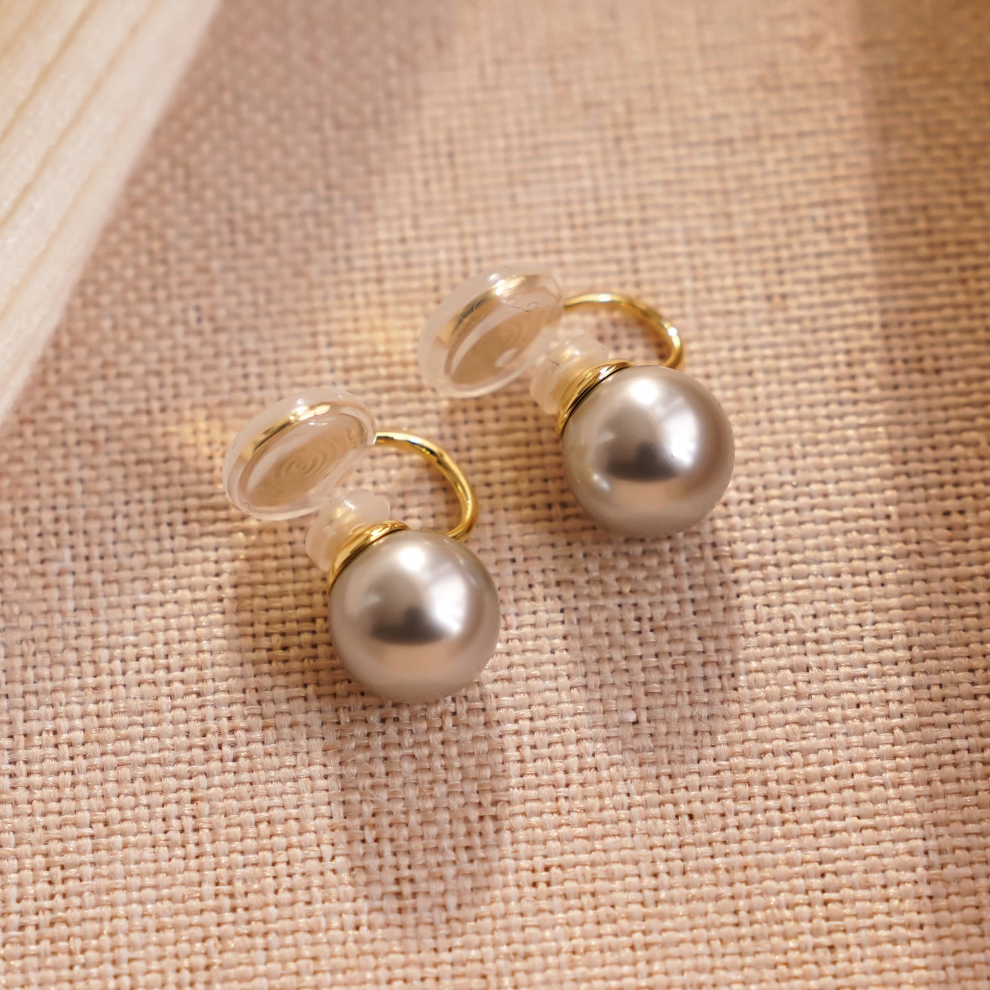 Minimalist Pearl Clip On Earrings