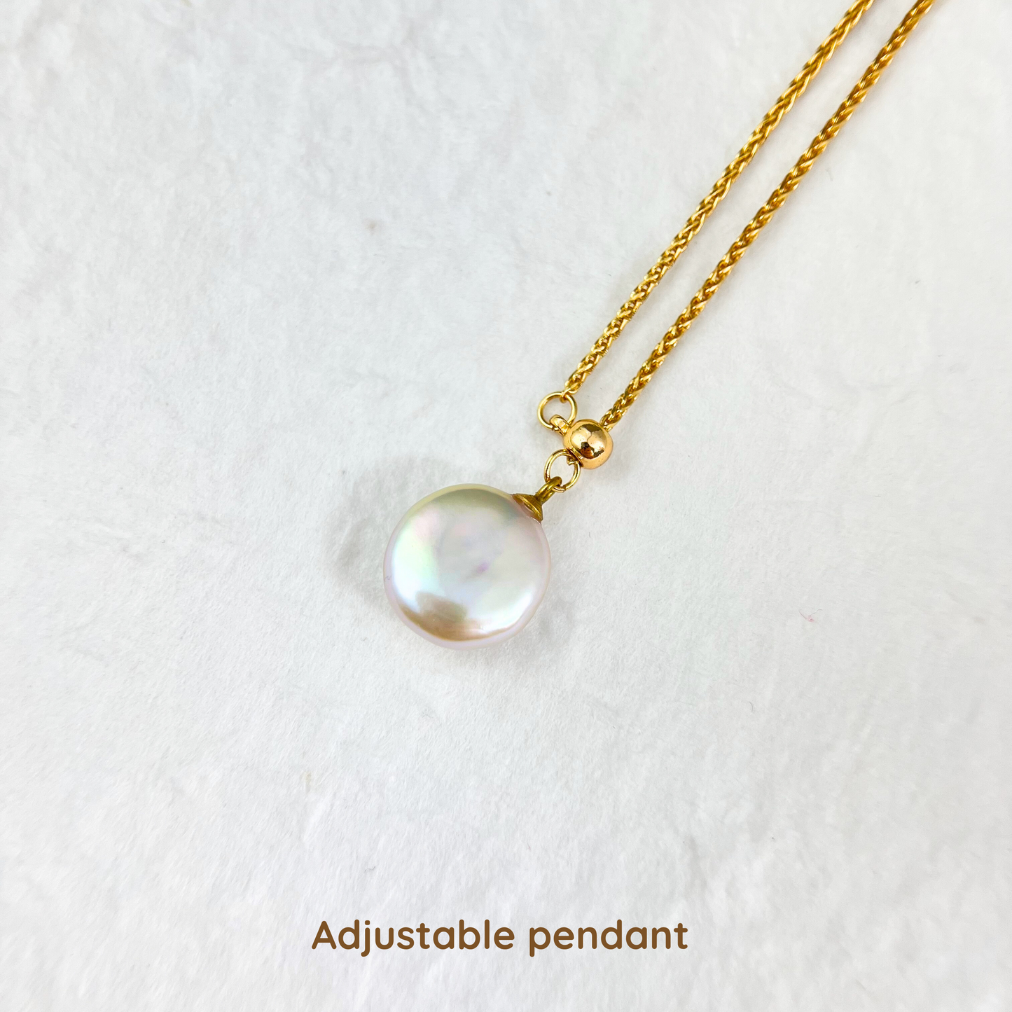 Coin Natural Baroque Pearl Y Shape Necklace